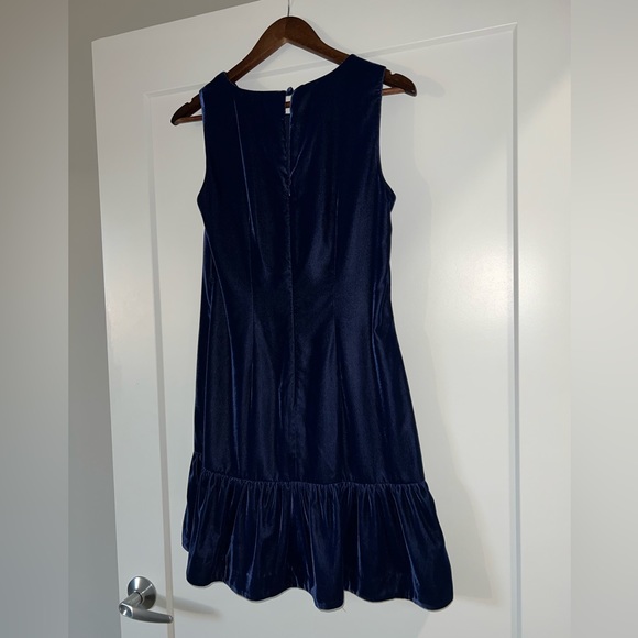 NWT J.Crew Navy Velvet Shift Dress (Size 4) - Picture 10 of 14